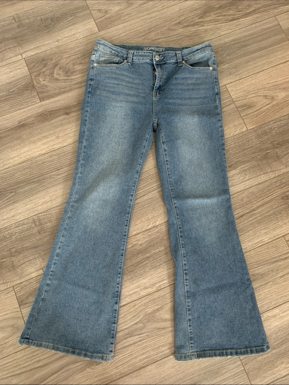 J for Justify Light Blue Flare Jeans and this David Bitton Black Star T